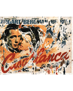 Mimmo Rotella, Casablanca, seridécollage, 100x70 cm