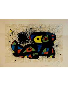 Joan Mirò, Senza Titolo, litografia, 56x76 cm, 1979