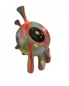 Nik Baeyens, Exlpore Multicolor, scultura in ceramica dipinta a mano, 16x11 cm