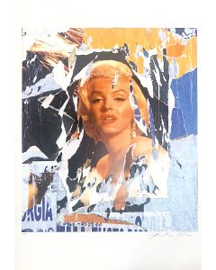 Mimmo Rotella, Homage to Marilyn,  seridécollage, 70x100 cm