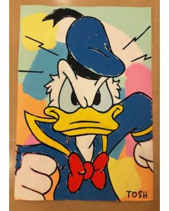 Andrew Tosh, Donald Duck, acrylic and varnish on paper, 32,5x48 cm