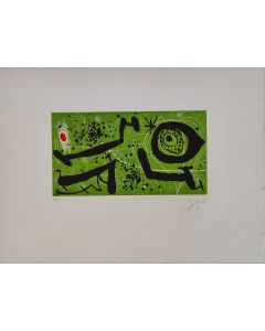 Joan Mirò, Picasso i Els Reventos, etching and aquatint, 56x75 cm, 1973