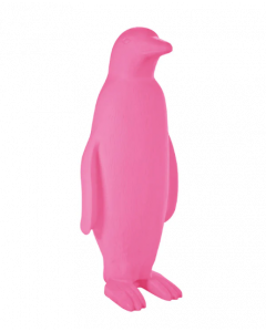 Cracking Art Group, Pinguino rosa, plastica riciclabile, 49x48x120 cm