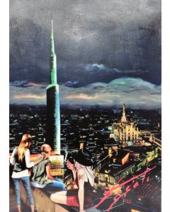 Pisati da Milano, Milano by night, retouchè, 50x70 cm