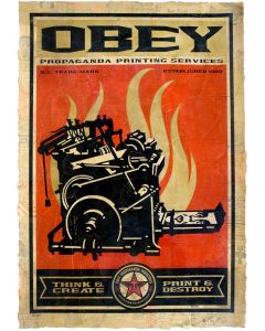 Obey (Shepard Fairey), Print and Destroy HPM, tecnica mista su carta, 74x107 cm, 2009 