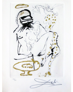 Salvador Dali, Prudentiane from Les Amours Jaunes, drypoint etching, 39.5x29 cm