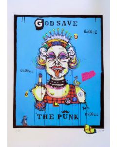 Yux, God save the Punk, Retouchè, 51x72 cm, 2023