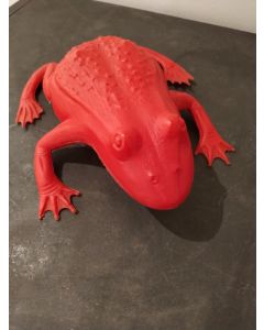 Cracking Art Group, Frog (red), recyclable plastic, 26x20x10 cm