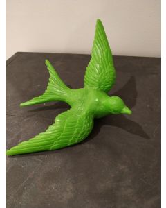 Cracking Art Group, Swallow (green), recyclable plastic, 29x21 cm