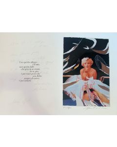 Mimmo Rotella, Marilyn White, Marilyn White, serigrafia e décollage, 70x50 cm, tratto dal libro "Bellezza eterna", 2005