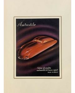 Autostile advertising, vintage print, 23.5x34 cm (35x50 cm with passepartout)