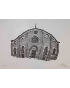 Giovanni Franzi, Santa Maria delle Grazie, litography, 35x49 cm