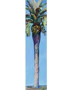 Claudio Malacarne, Palm tree, oil on canvas, 25x100 cm