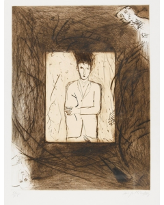 Mimmo Paladino, Lonley, lonley, Etching and drypoint, 91x79 cm (image 66x49,5 cm), 1984