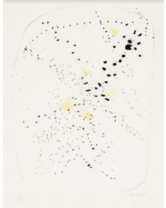 Lucio Fontana, L8 Spatial Concept, Color Lithograph with holes, 50x38,5 cm, 1955