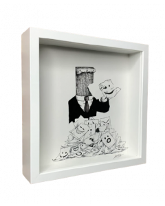 Loris Dogana, Smile, in vitro graphics, 27x27x6 cm (with frame)