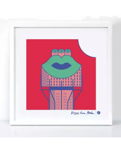 Fè, Kisses from Milan Torre Velasca, Stampa giclée su carta Oikos, 50x50 cm, 2020