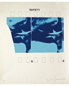  Mario Schifano, Safety, serigrafia, 50x65 cm, 1968