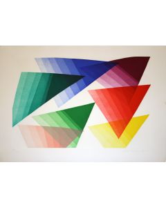 Piero Dorazio, Color Fax, acquatinta, 78x96 cm , 1990