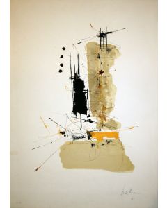 Georges Mathieu, Senza titolo, litografia su carta, 78x55,5 cm, 1961