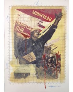 Enrico Pambianchi, Untitled, disegno e collage su carta, 36x50 cm, 2016