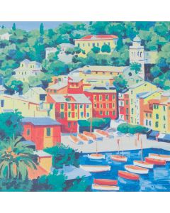 Giorgio Cesati, Portofino, screen printing, 40x40 cm