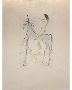 Salvador Dalì, The Beloved is as Fair as a Company of Horses, from the series "Song of Songs", Etching, 67x51,5 cm, 1972