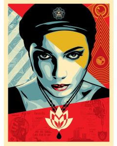 Obey (Shepard Fairey), Oil Lotus Woman, silkscreen, 46x61 cm,2018