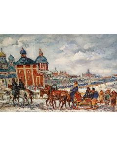 Giovan Francesco Gonzaga, Russian Sled, lithography on paper, 86x63 cm