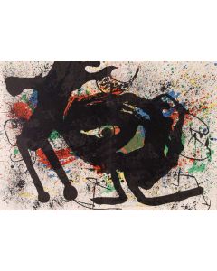 Joan Mirò, Sobreteixims , litografia, 37x55 cm, 1973