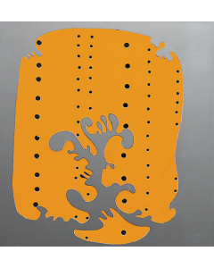 Lucio Fontana, Spatial Concept  (little Theatres), silkscreen on carboard with holes and aluminium, 49,5x49,5 cm, 1965/66