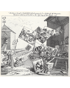 William Hogarth, The battle of pictures, acquaforte, 33x33 cm