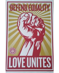 Obey (Shepard Fairey), Love Unites, serigrafia, 90x61 cm, 2008