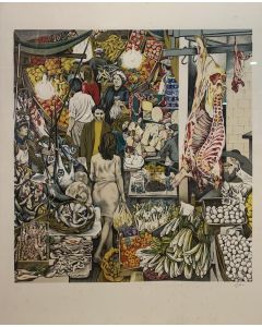 Renato Guttuso, Vucciria, litografia, 65x85 cm