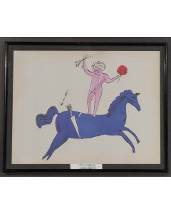 Andy Warhol, Cherub and Horse, print, 25x 31cm (with frame)