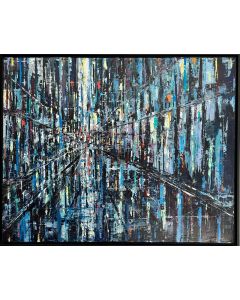 David Tycho, Urbania n. 10, Acrilico su tela, 60x72 cm, 2020