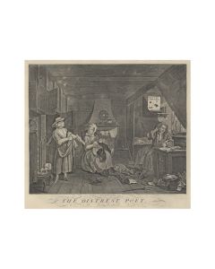 William Hogarth, The distrest poet, etching, 44x50 cm