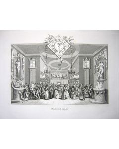 William Hogarth, Masquerade ticket, acquaforte, 41x46 cm