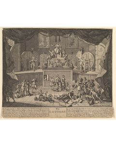 William Hogarth, The lottery, acquaforte e incisione, 44x37 cm