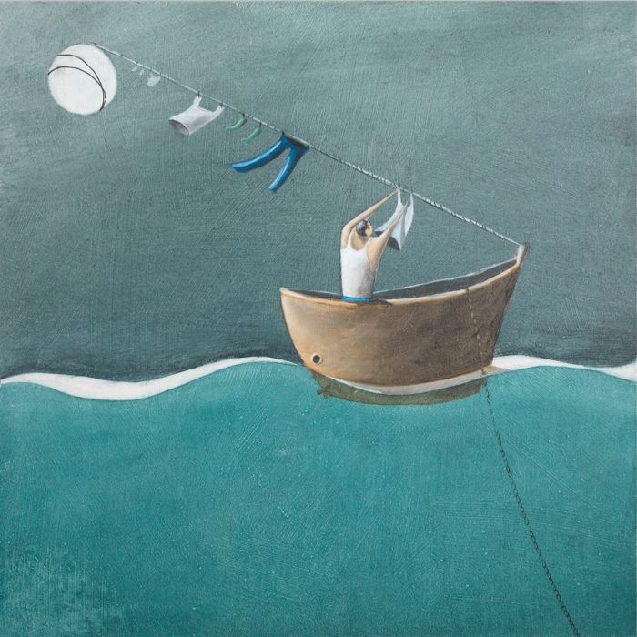 Diego Santini Vado A Vivere Da Solo Giclee Art Print Ritoccata A Mano