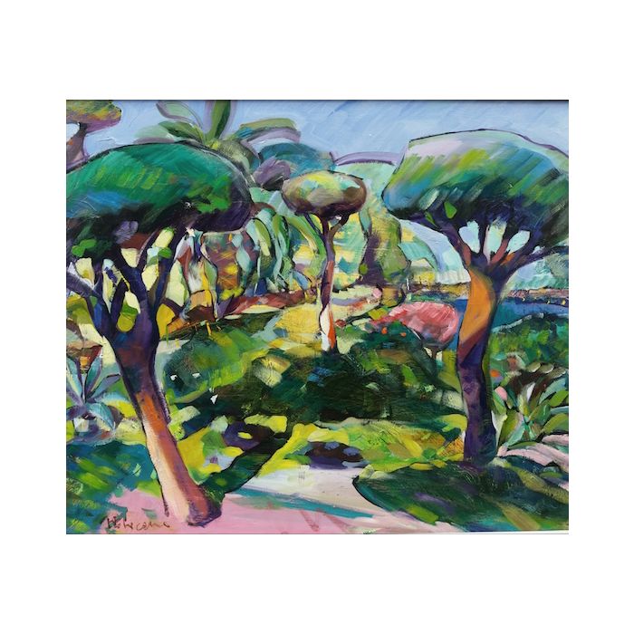 Claudio Malacarne Giardino Fantastico Olio Su Tela 60x50 Cm