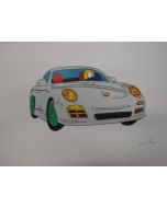 Marco Lodola, Porsche, serigrafia, 50x70 cm 