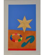 Lucio Del Pezzo, Star, 30 colours screen printing and collage, 40x60 cm 