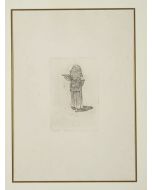Giovanni Fattori, Ciociara, acquaforte su zinco, 20x13 cm, tiratura del Centenario, 1925 