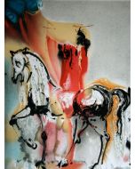 Salvador Dalì, Il Cavaliere cristiano, litografia, 36x56 cm tratta da Les Chevaux de Dalì, 1970-72 