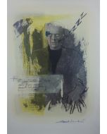 Enrico Pambianchi, Franky, disegno e collage su carta, 25x36 cm, 2016