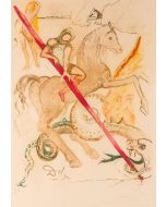 Salvador Dalì, The lance of chivalry, litografia, 80x60 cm, 1978/79