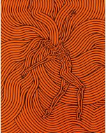 Marco Ugoni, Dancing 0.16, vinilico su cartoncino telato, 25x20 cm, 2023