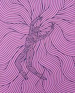 Marco Ugoni, Dancing 0.19, vinilico su cartoncino telato, 25x20 cm, 2023