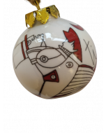  Francesco Musante, Just to write you I love you, porcelain Christmas ball, h 7,5 cm